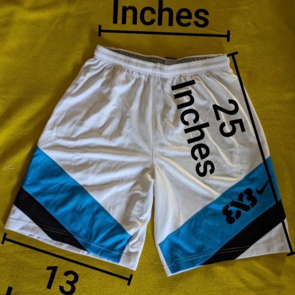 Nike Made in USA FIBA Men Large White and Blue Shorts New With No Tags 052025 - Picture 2 of 9